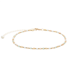 Good Fortune + Growth Healing 2mm Gold Chain Anklet